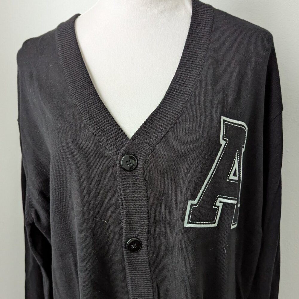 NWT Bare Fox 26 Letterman's Black & White Sweater, XL - Picture 2 of 4